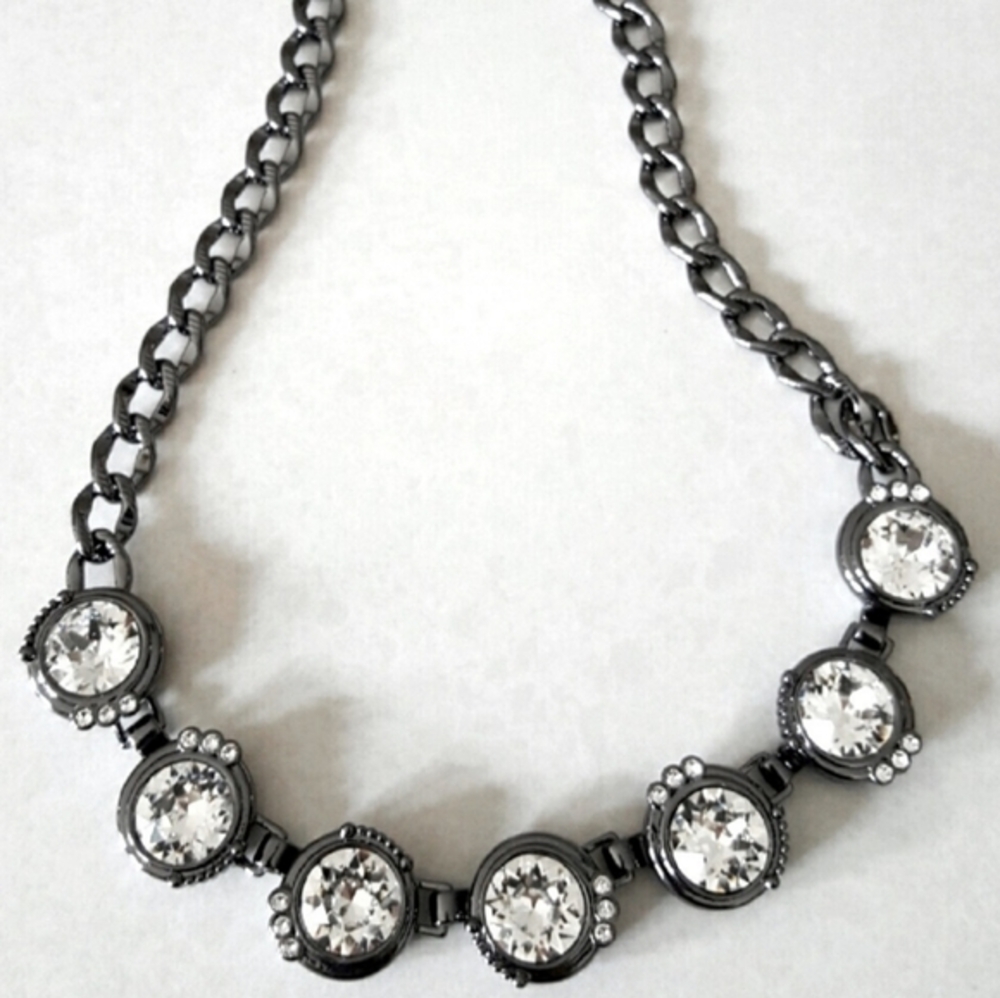 Silpada Bold & Chunky Glamour Necklace with Sparkling Bezel Swarovski Crystal